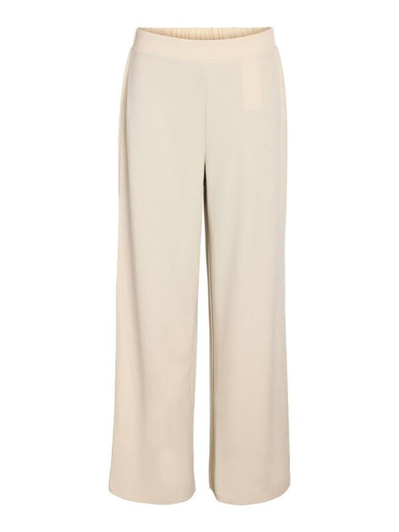 Pantalon en toile  de Noisy May - NMBOB HW JRS NOOS - Pantalon Ample - XS à S - pour Femme - beige - Noisy May