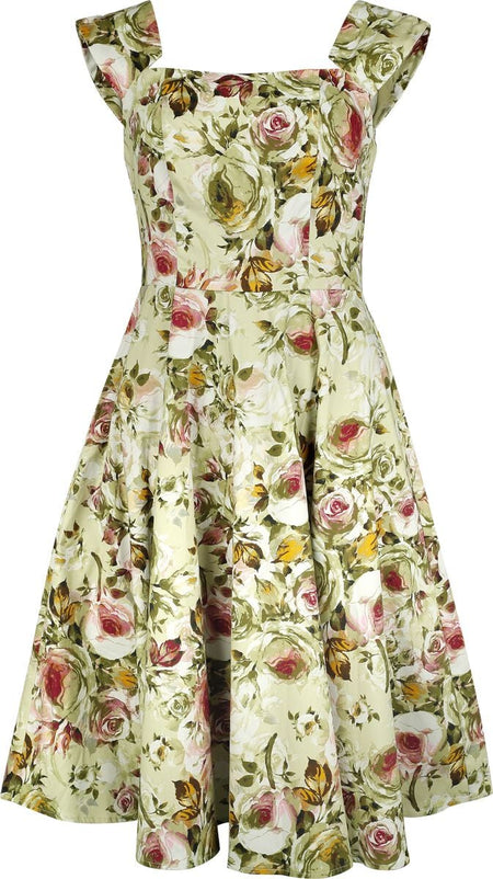 Robe mi-longue  de H&R London - Emilia Floral Swing Dress - XS à 3XL - pour Femme - multicolore - H&R London