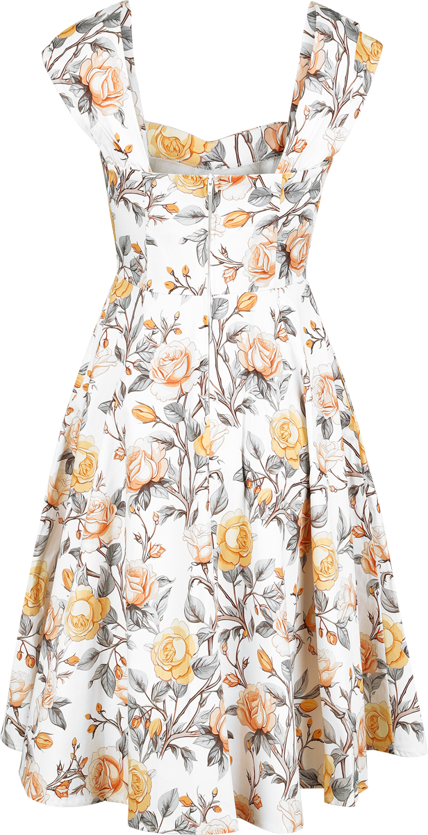 Robe mi-longue  de H&R London - Robe Swing Rose - XS à 4XL - pour Femme - multicolore - H&R London - View 2