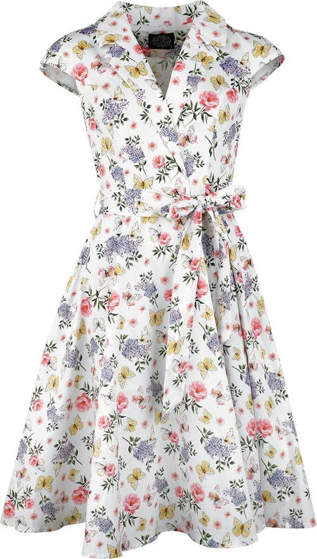 Robe mi-longue  de H&R London - Zoey Floral Swing Dress - XS à 4XL - pour Femme - multicolore - H&R London