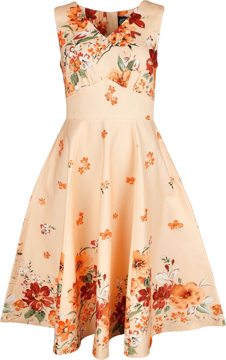 Robe mi-longue  de H&R London - Jade Floral Swing Dress - XS à XXL - pour Femme - multicolore - H&R London