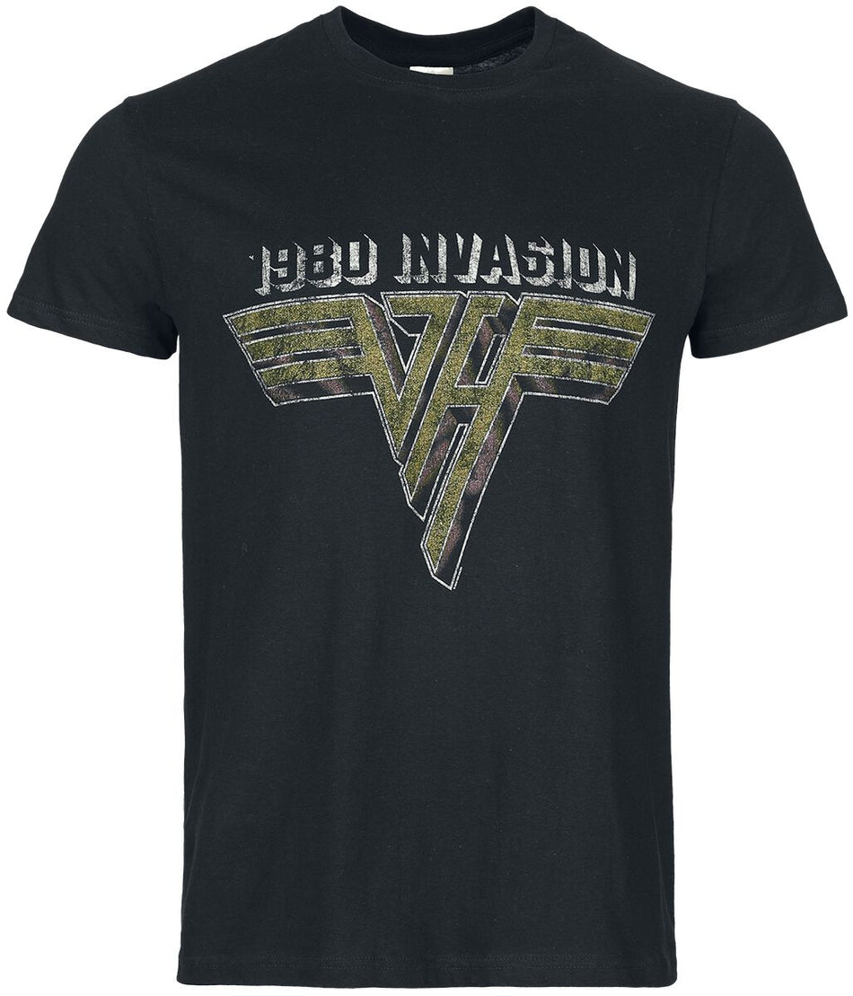 T-Shirt Manches courtes  de Van Halen - Van Halen '80 Invasion - S à 3XL - pour Homme - noir - Van Halen