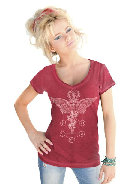 T-Shirt Manches courtes  de Black Premium by EMP - M - pour Femme - rouge - Black Premium by EMP