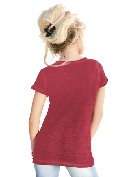 T-Shirt Manches courtes  de Black Premium by EMP - M - pour Femme - rouge - Black Premium by EMP - View 2