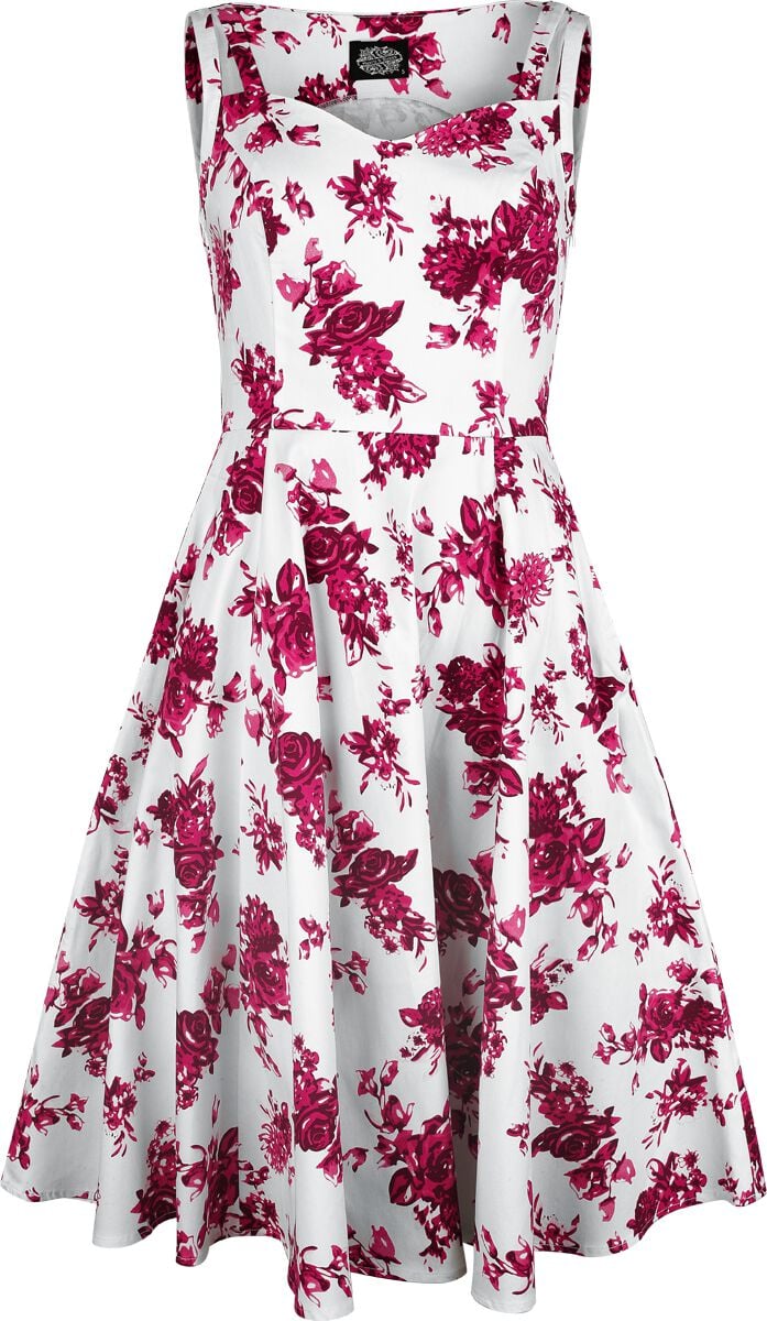 Robe mi-longue  de H&R London - Rosaceae Swing Dress - XS à 4XL - pour Femme - blanc/rose - H&R London