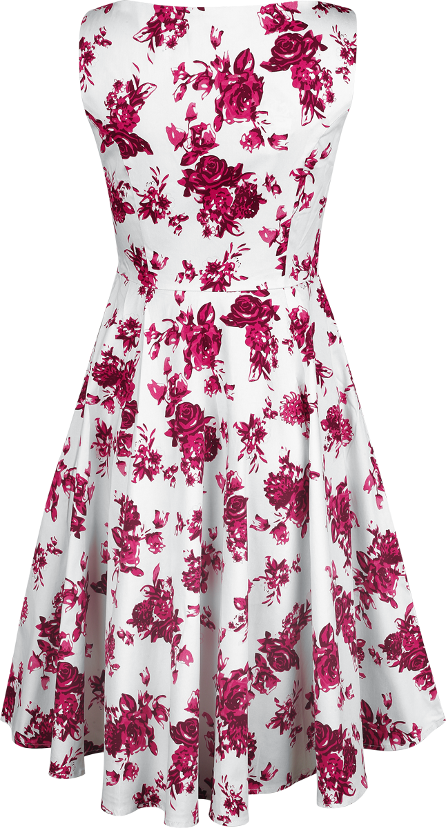 Robe mi-longue  de H&R London - Rosaceae Swing Dress - XS à 4XL - pour Femme - blanc/rose - H&R London - View 2