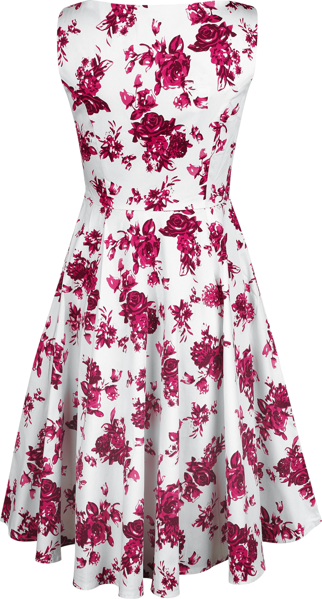 Robe mi-longue  de H&R London - Rosaceae Swing Dress - XS à 4XL - pour Femme - blanc/rose - H&R London - View 2