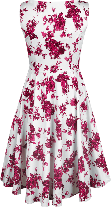 Robe mi-longue  de H&R London - Rosaceae Swing Dress - XS à 4XL - pour Femme - blanc/rose - H&R London - View 2