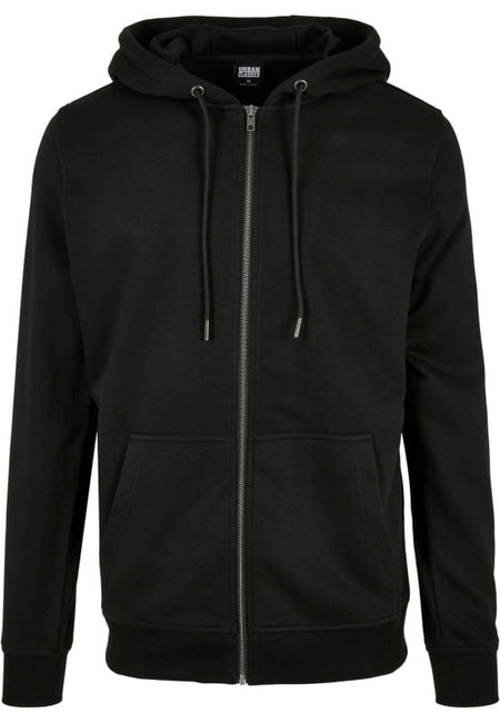 Sweat-shirt zippé à capuche  de Urban Classics - Sweat à Capuche Terry Zippé - S à XXL - pour Homme - noir - Urban Classics