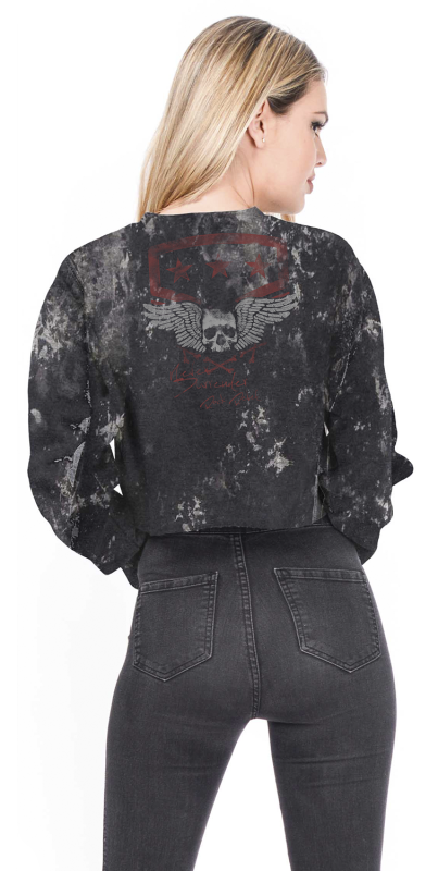 T-shirt manches longues  de Rock Rebel by EMP - L à XXL - pour Femme - noir - Rock Rebel by EMP - View 2