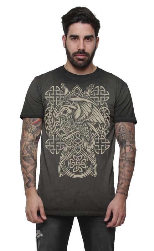 T-Shirt Manches courtes  de Black Premium by EMP - S à M - pour Homme - gris foncé - Black Premium by EMP