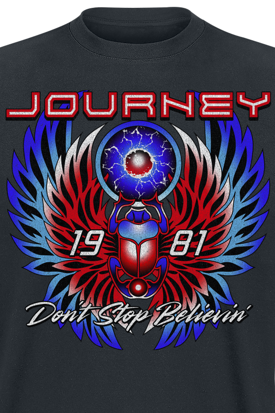 T-Shirt Manches courtes  de Journey - Believin - S à 3XL - pour Homme - noir - Journey - View 2