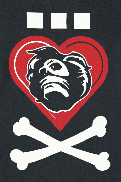 T-Shirt Manches courtes  de Die Ärzte - Gwendoline-Herz - L - pour Femme - noir - Die Ärzte - View 2