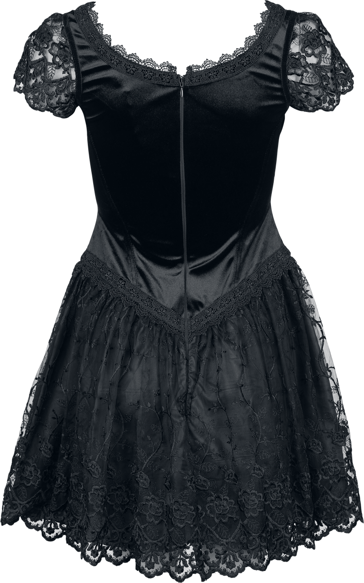 Robe courte Gothic de Sinister Gothic - Gothique - Mini-Robe - S à 4XL - pour Femme - noir - Sinister Gothic - View 2