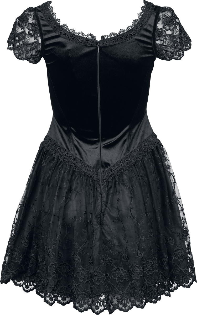Robe courte Gothic de Sinister Gothic - Gothique - Mini-Robe - S à 3XL - pour Femme - noir - Sinister Gothic - View 2