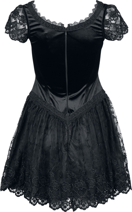 Robe courte Gothic de Sinister Gothic - Gothique - Mini-Robe - S à 3XL - pour Femme - noir - Sinister Gothic - View 2