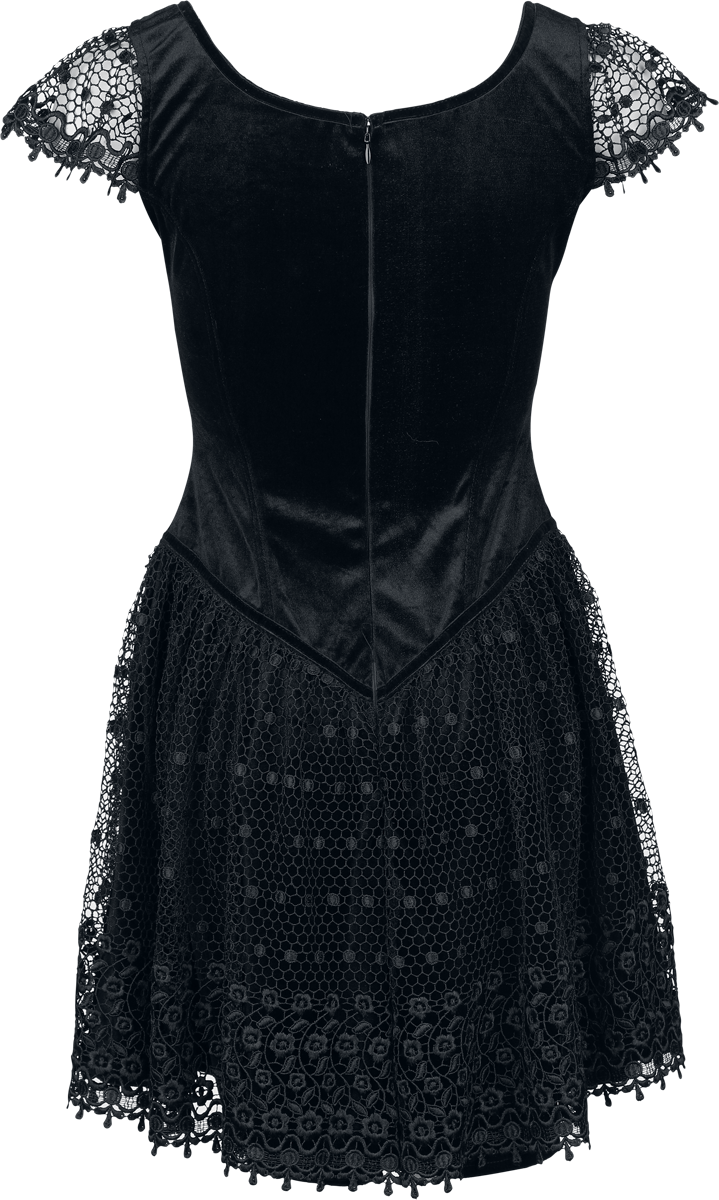 Robe courte Gothic de Sinister Gothic - Gothique - Mini-Robe - S à XXL - pour Femme - noir - Sinister Gothic - View 2
