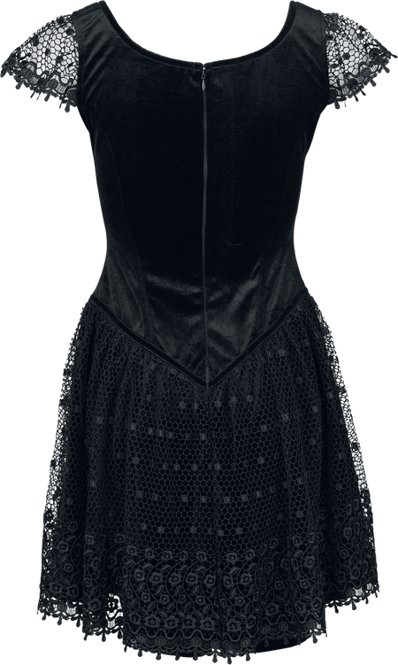 Robe courte Gothic de Sinister Gothic - Gothique - Mini-Robe - S à XXL - pour Femme - noir - Sinister Gothic - View 2