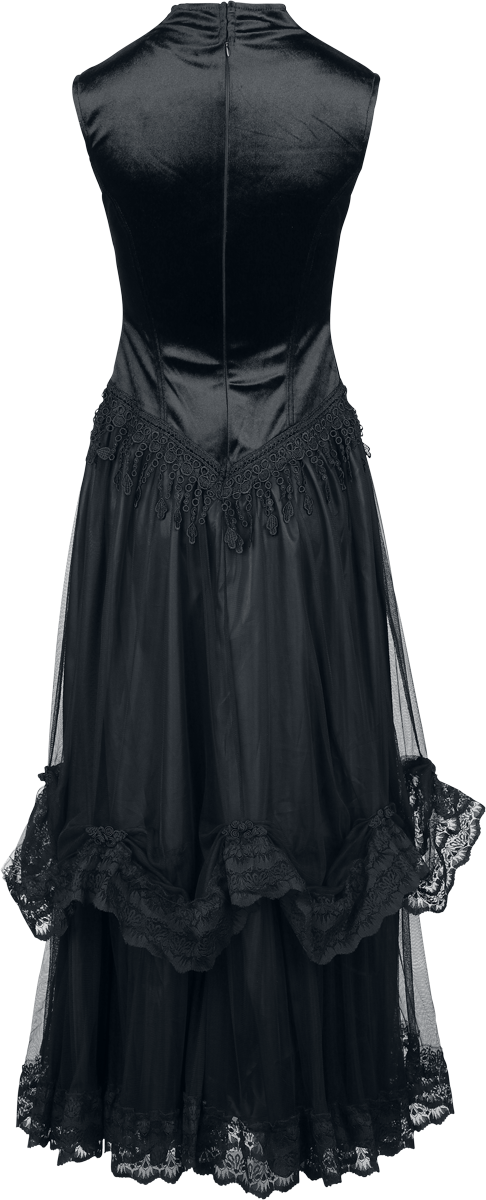 Robe longue Gothic de Sinister Gothic - Robe Longue Gothique - S à XXL - pour Femme - noir - Sinister Gothic - View 2