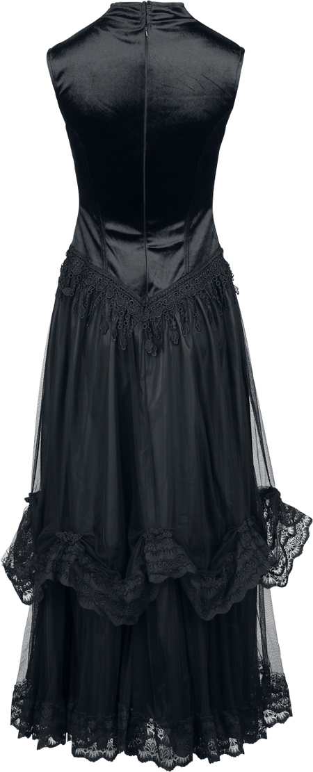 Robe longue Gothic de Sinister Gothic - Robe Longue Gothique - S à XXL - pour Femme - noir - Sinister Gothic - View 2