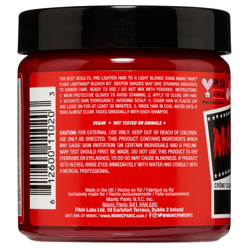 Teinture pour cheveux Fun de Manic Panic - Pillarbox Red - Classic - pour Unisexe - rouge - Manic Panic - View 2