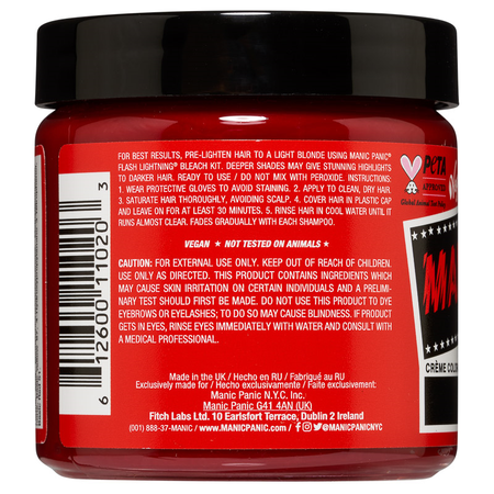 Teinture pour cheveux Fun de Manic Panic - Pillarbox Red - Classic - pour Unisexe - rouge - Manic Panic - View 2