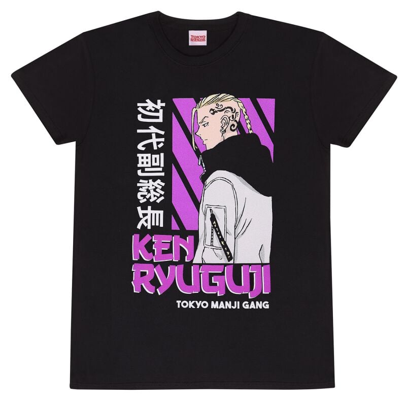 T-Shirt Manches courtes  de Tokyo Revengers - Ken Ryuguiji - M à XXL - pour Homme - noir - Tokyo Revengers