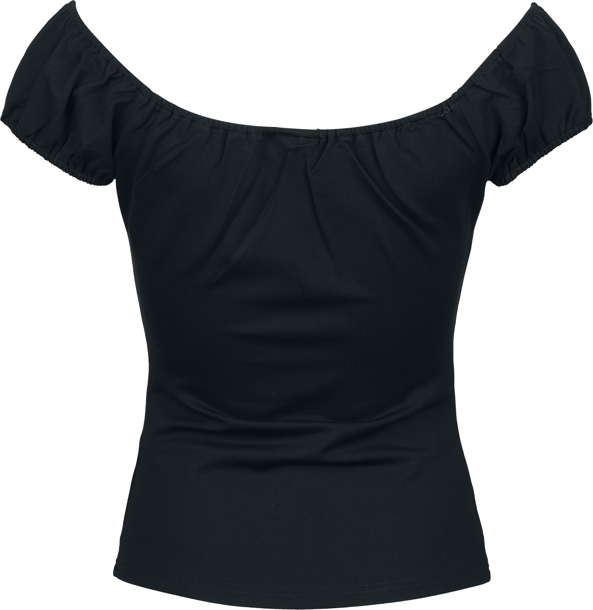 T-Shirt Manches courtes  de Voodoo Vixen - Gathered Neckline Knit Top - S à XXL - pour Femme - noir - Voodoo Vixen - View 2