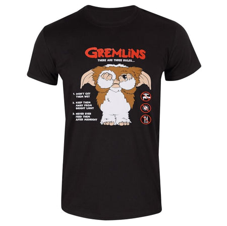 T-Shirt Manches courtes  de Gremlins - The Rules - S à XXL - pour Homme - noir - Gremlins