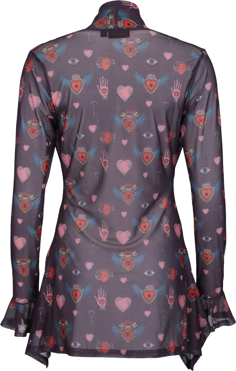 Gilets & Ponchos Rockabilly de Jawbreaker - Alchemy Hearts - Gilet Oversize - S à XL - pour Femme - multicolore - Jawbreaker - View 2