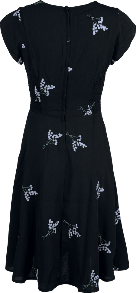 Robe mi-longue Rockabilly de Voodoo Vixen - Lavande - Robe Évasée - XS à XXL - pour Femme - noir - Voodoo Vixen - View 2
