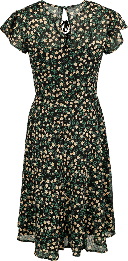Robe mi-longue Rockabilly de Voodoo Vixen - Floral Flutter - Robe Évasée - XS à S - pour Femme - multicolore - Voodoo Vixen - View 2