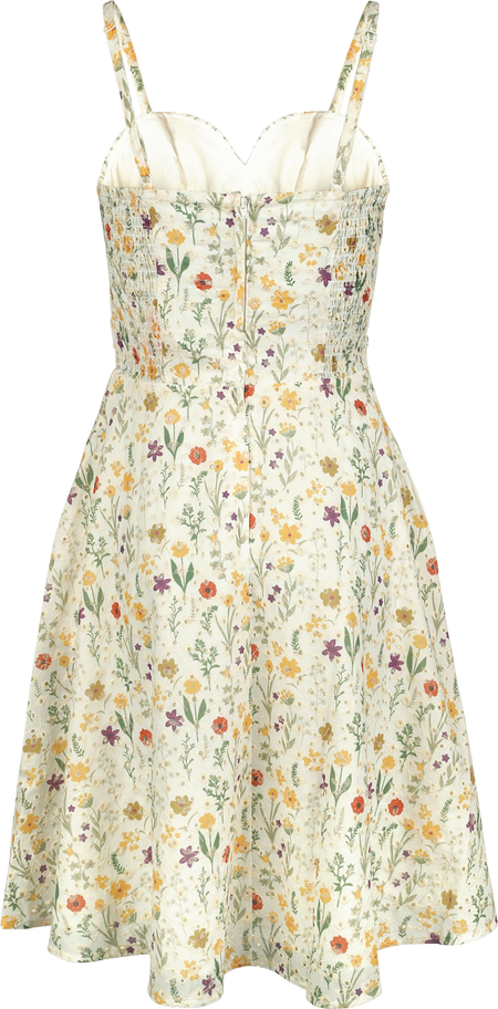 Robe mi-longue  de Voodoo Vixen - Summer Flowers Emb Flare Dress - XS à XXL - pour Femme - multicolore - Voodoo Vixen - View 2