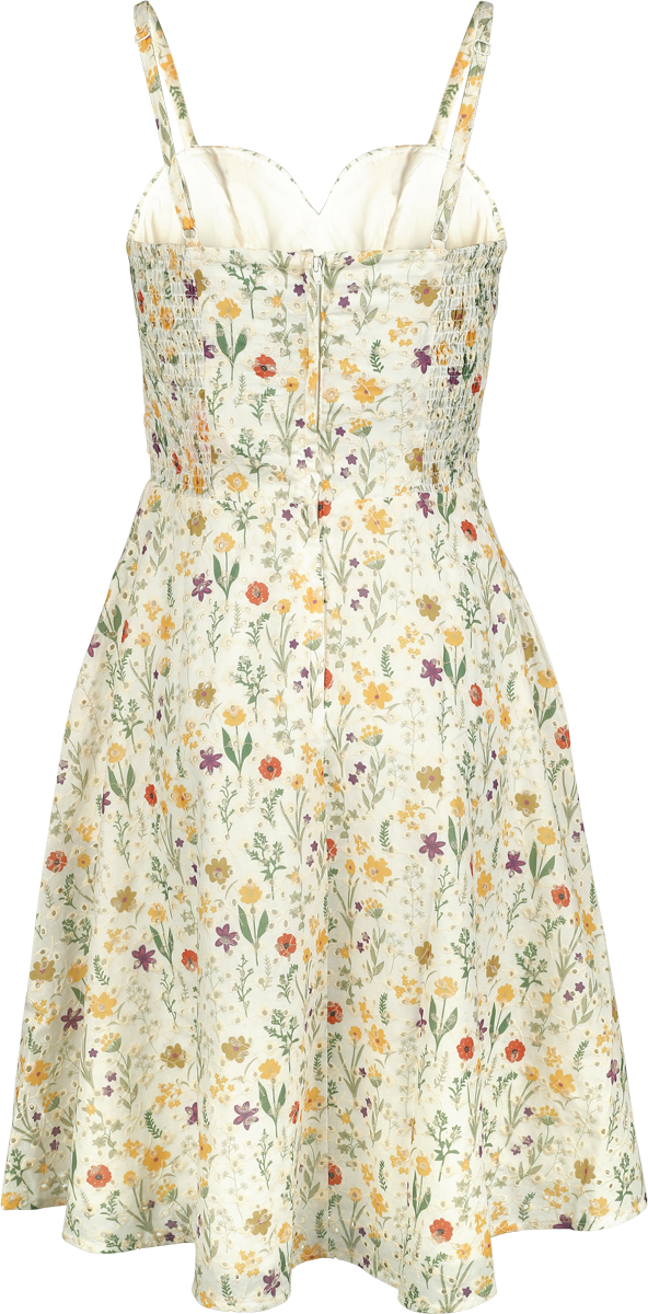 Robe mi-longue  de Voodoo Vixen - Summer Flowers Emb Flare Dress - XS à XXL - pour Femme - multicolore - Voodoo Vixen - View 2