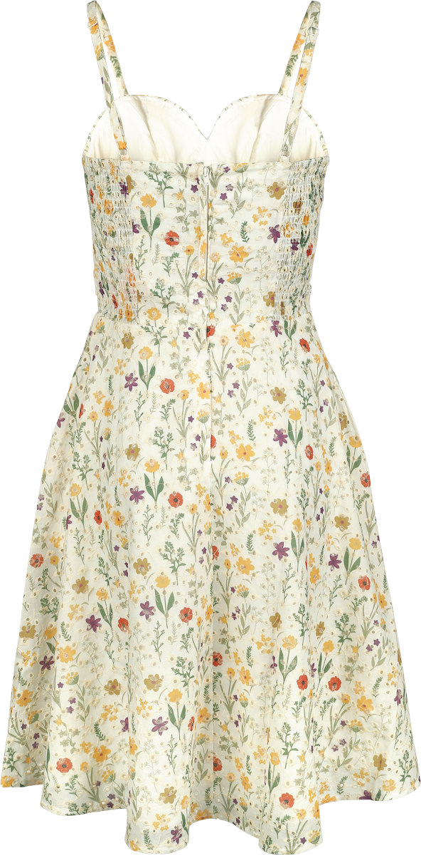 Robe mi-longue  de Voodoo Vixen - Summer Flowers Emb Flare Dress - XS à XXL - pour Femme - multicolore - Voodoo Vixen - View 2