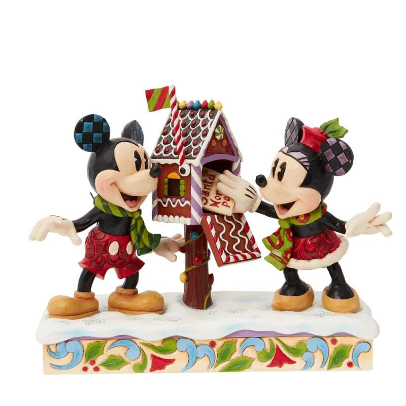Statuette Disney de Mickey & Minnie Mouse - Mickey & Minnie - Lettre de Noël - pour Unisexe - multicolore - Mickey & Minnie Mouse