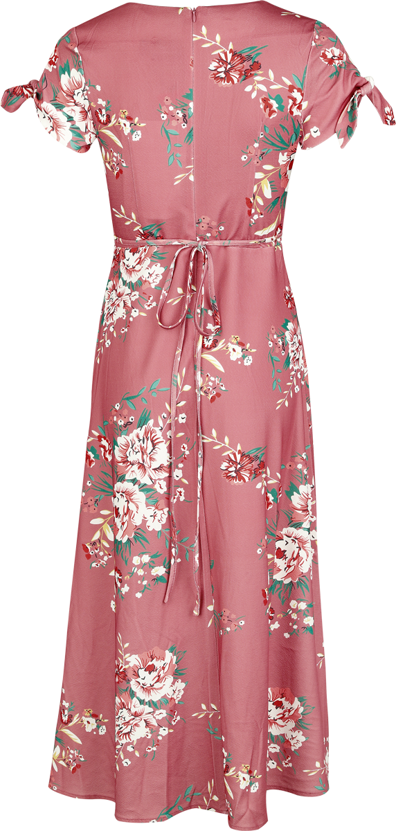 Robe longue  de Voodoo Vixen - Floral - Robe Mi-Longue Manches Nouées - S à M - pour Femme - multicolore - Voodoo Vixen - View 2