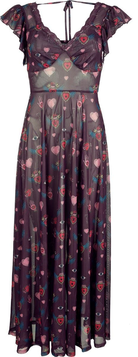 Robe longue  de Jawbreaker - Alchemy Heats - Robe Longue Mesh - XS à L - pour Femme - multicolore - Jawbreaker