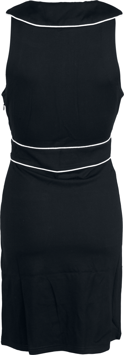 Robe courte Rockabilly de Voodoo Vixen - Robe 60's Avec Poches - XS à XXL - pour Femme - noir/blanc - Voodoo Vixen - View 2