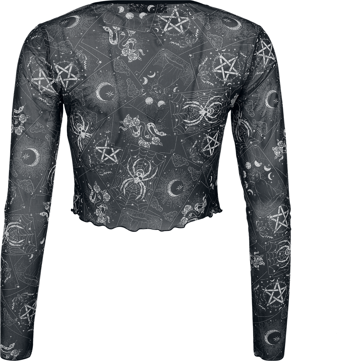 T-shirt manches longues Gothic de Jawbreaker - Deck de Tarot - Haut Manches Longues - XS à XXL - pour Femme - noir/blanc - Jawbreaker - View 2