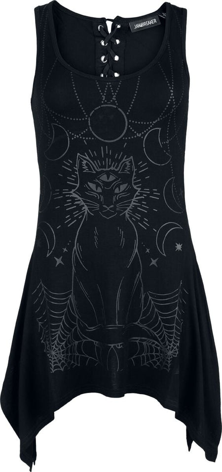 Top Gothic de Jawbreaker - Mystic Cat Vest - XS à 4XL - pour Femme - noir - Jawbreaker