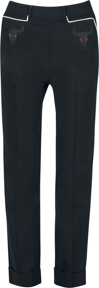Pantalon en toile Gothic de Jawbreaker - Western Bull Trousers - XS à XXL - pour Femme - noir - Jawbreaker