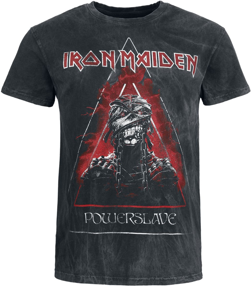 T-Shirt Manches courtes  de Iron Maiden - Powerslave - Mummy Head - S à 4XL - pour Homme - anthracite - Iron Maiden