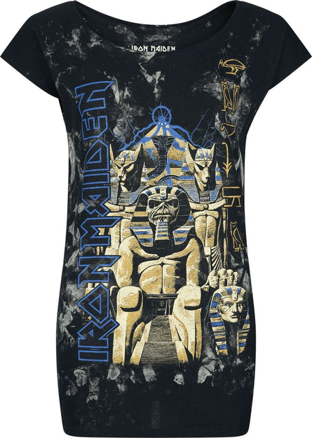 T-Shirt Manches courtes  de Iron Maiden - Powerslave - S à XXL - pour Femme - anthracite - Iron Maiden
