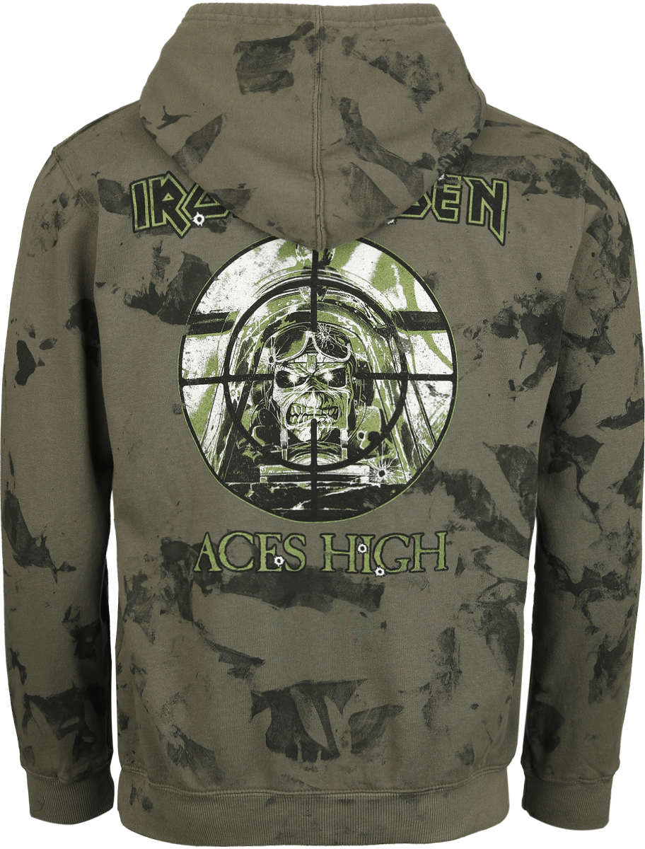 Sweat-shirt à capuche  de Iron Maiden - High Target - S à M - pour Homme - vert - Iron Maiden - View 2
