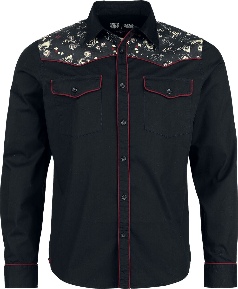 Chemise manches longues  de Rock Rebel by EMP - Shirt - M à XL - pour Homme - noir - Rock Rebel by EMP