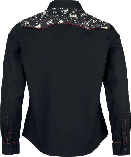 Chemise manches longues  de Rock Rebel by EMP - Rock Rebel X Lucky 13 - Shirt - M à XXL - pour Homme - noir - Rock Rebel by EMP - View 2