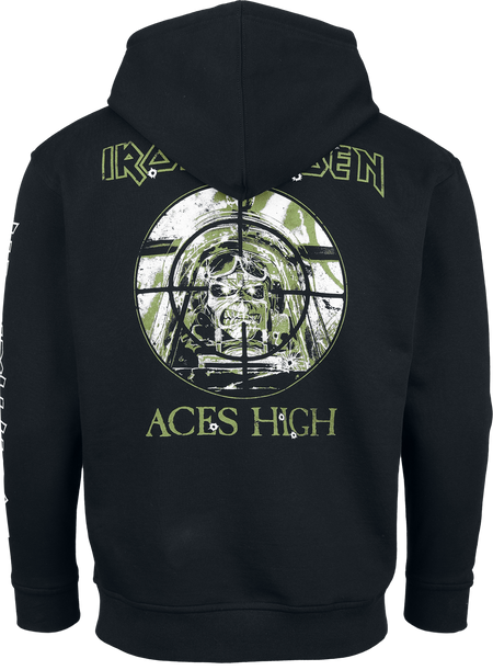 Sweat-shirt zippé à capuche  de Iron Maiden - Aces High - S à XXL - pour Homme - noir - Iron Maiden - View 2