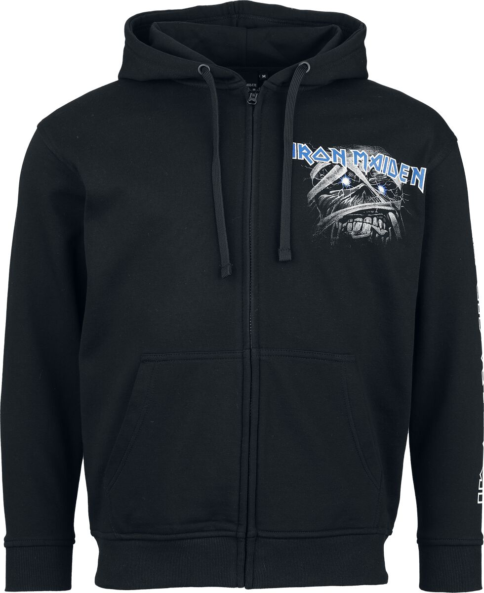 Sweat-shirt zippé à capuche  de Iron Maiden - Powerslave - S à L - pour Homme - noir - Iron Maiden