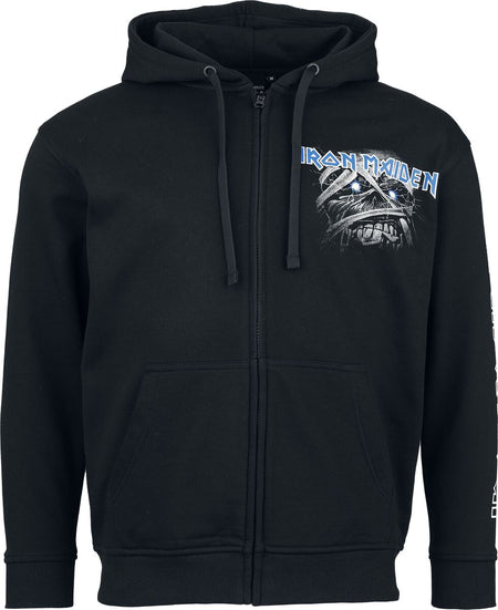 Sweat-shirt zippé à capuche  de Iron Maiden - Powerslave - S à L - pour Homme - noir - Iron Maiden